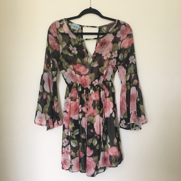 Audrey Floral Long Sleeve Dress - Picture 1 of 5